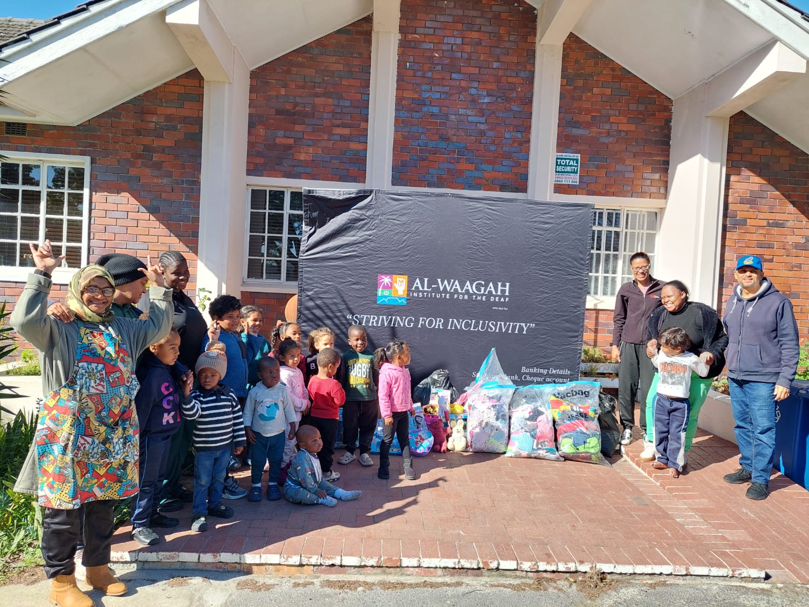 Donation drop at Al Waagah Institute for the Deaf
